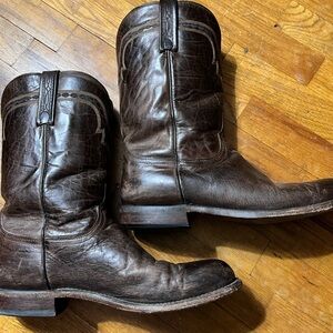 Lucchese Men’s 10.5  Brown Leather Men's Boots